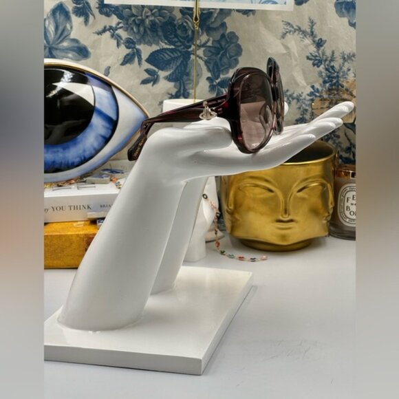 🆕VIVIENNE WESTWOOD🧿NWOT VW827 Striped Purple Acetate Butterfly Shaped Sunglass - Picture 15 of 16